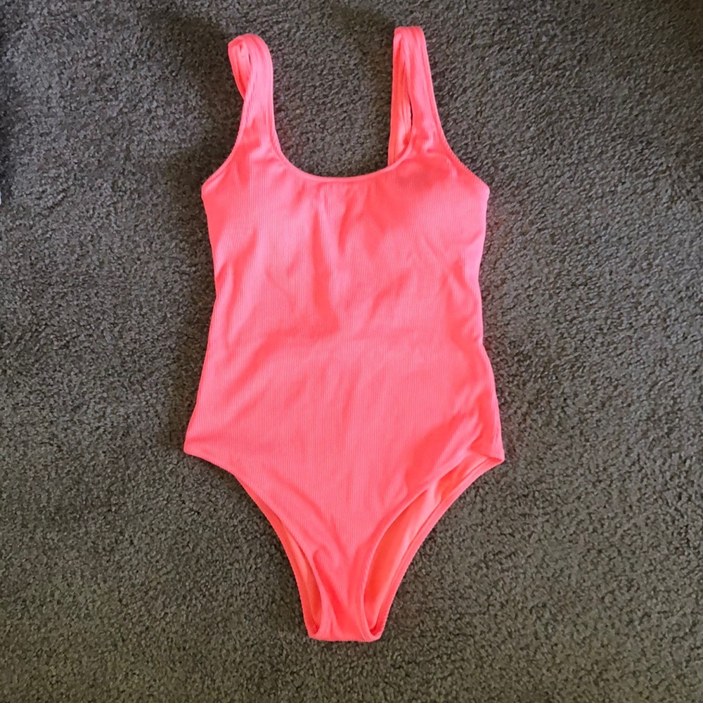 Pink Ribbed one piece